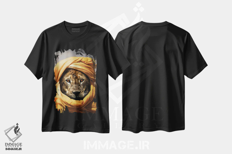 تیشرت مشکی طرح دار شیر II، عکاسی ترکیبی اثر میلوش کارانوویچ | immage.ir