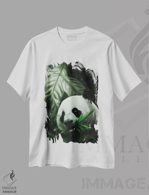 تیشرت سفید طرح دار پاندا، عکاسی ترکیبی اثر میلوش کارانوویچ | فروشگاه ایماژ