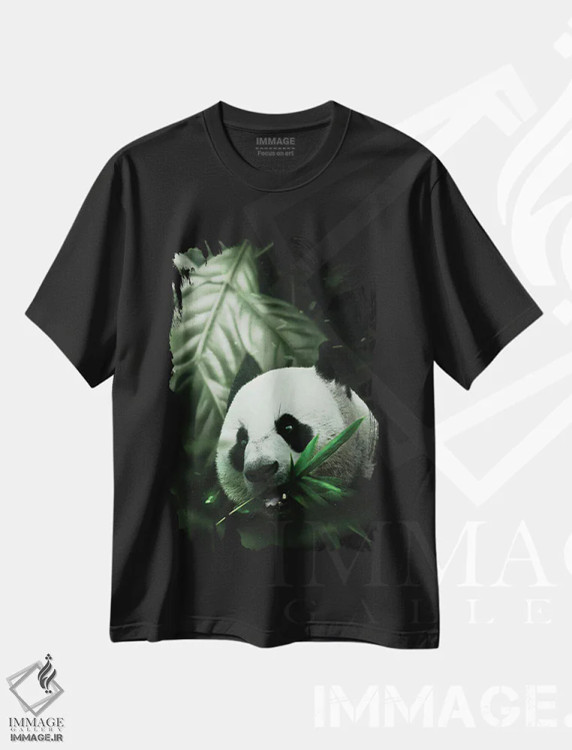 تیشرت مشکی طرح دار پاندا، عکاسی ترکیبی اثر میلوش کارانوویچ | immage.ir