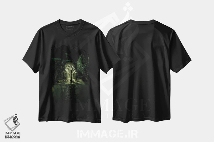 تیشرت مشکی طرح دار آب رادیواکتیو، عکاسی ترکیبی اثر میلوش کارانوویچ | فروشگاه ایماژ