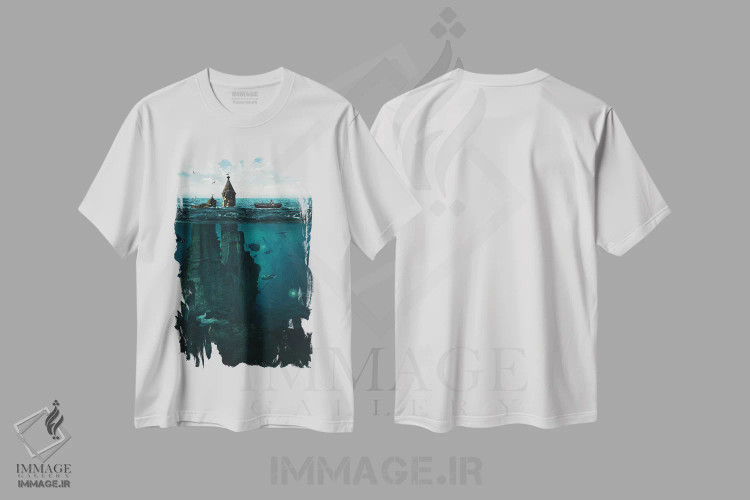 تیشرت سفید طرح دار شهر گمشده، عکاسی ترکیبی اثر میلوش کارانوویچ | immage.ir