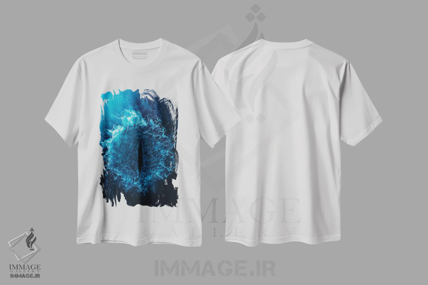 تیشرت سفید طرح دار چشم سائورون، عکاسی ترکیبی اثر میلوش کارانوویچ | فروشگاه ایماژ