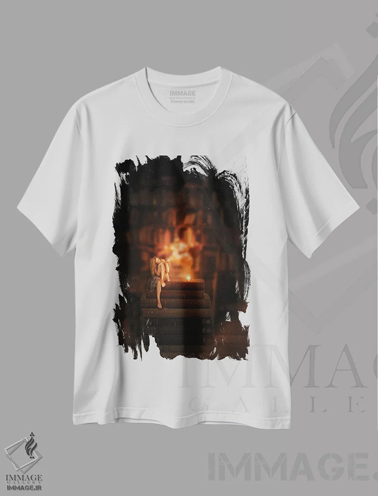 تیشرت سفید طرح دار کتاب، عکاسی ترکیبی اثر میلوش کارانوویچ | immage.ir