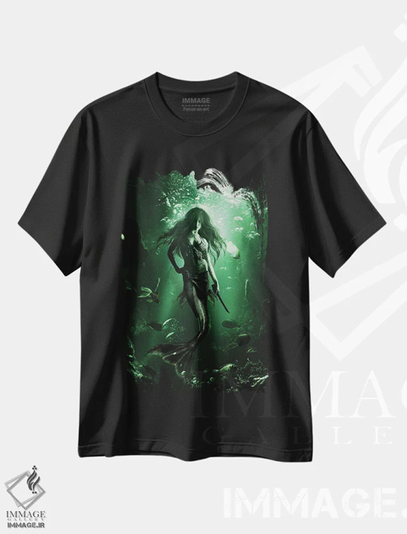 تیشرت مشکی طرح دار شکارچی جنگل، دکوراسیون جایگزین اثر میلوش کارانوویچ | immage.ir
