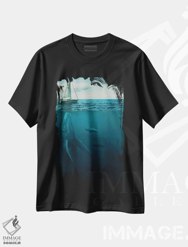 تیشرت مشکی طرح دار تام پیر، دکوراسیون جایگزین اثر میلوش کارانوویچ | فروشگاه ایماژ