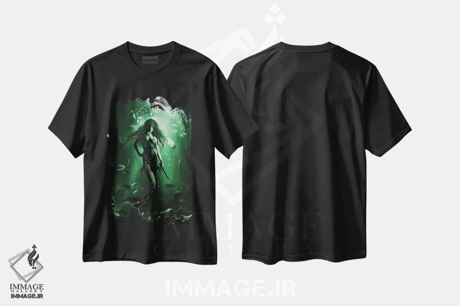 تیشرت مشکی طرح دار شکارچی جنگل، دکوراسیون جایگزین اثر میلوش کارانوویچ | immage.ir