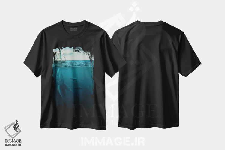 تیشرت مشکی طرح دار تام پیر، دکوراسیون جایگزین اثر میلوش کارانوویچ | فروشگاه ایماژ