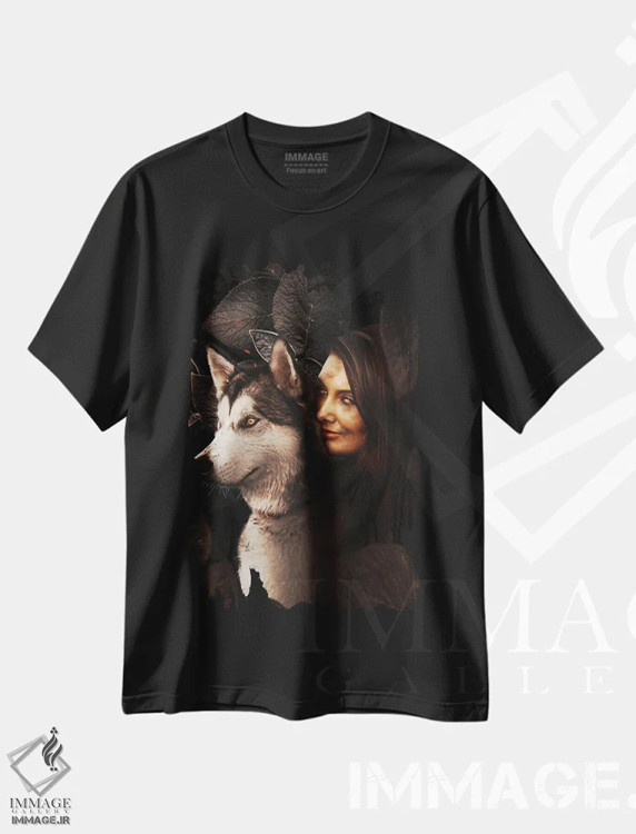 تیشرت مشکی طرح دار تو تنها نیستی، دکوراسیون جایگزین اثر میلوش کارانوویچ | immage.ir