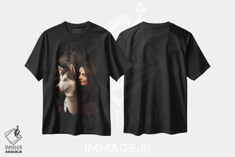 تیشرت مشکی طرح دار تو تنها نیستی، دکوراسیون جایگزین اثر میلوش کارانوویچ | immage.ir
