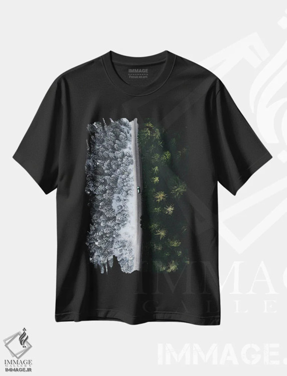 تیشرت مشکی طرح دار زمستان / تابستان، عکاسی هوایی اثر میلوش کارانوویچ | immage.ir