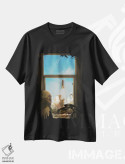 تیشرت مشکی طرح دار روزی روزگاری، عکاسی ترکیبی اثر میلوش کارانوویچ | فروشگاه ایماژ
