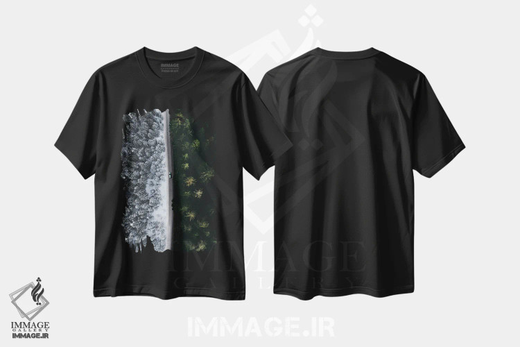 تیشرت مشکی طرح دار زمستان / تابستان، عکاسی هوایی اثر میلوش کارانوویچ | immage.ir