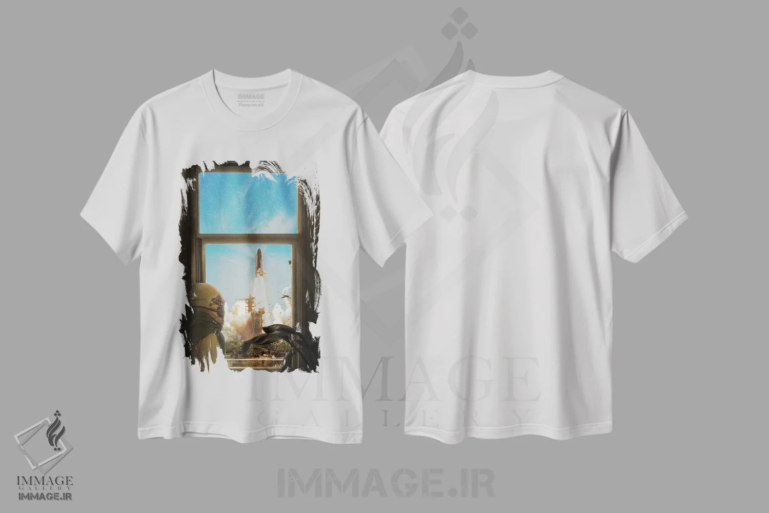 تیشرت سفید طرح دار روزی روزگاری، عکاسی ترکیبی اثر میلوش کارانوویچ | immage.ir