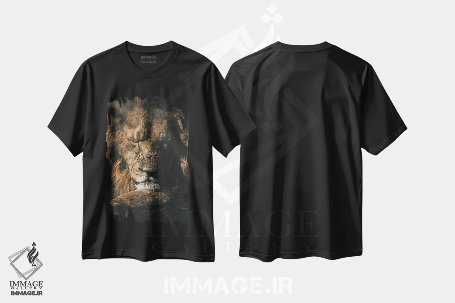 تیشرت مشکی طرح دار آفتاب شیر، مدیوم اثر میلوش کارانوویچ | immage.ir