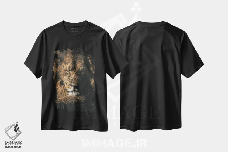 تیشرت مشکی طرح دار آفتاب شیر، مدیوم اثر میلوش کارانوویچ | immage.ir