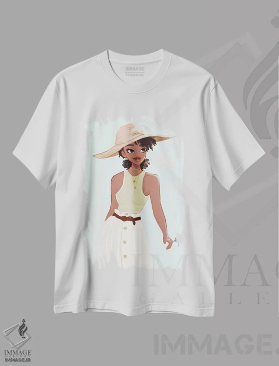 تیشرت سفید طرح دار تیا، هنر آمریکایی آفریقایی تبار اثر نیکل کوبی | immage.ir