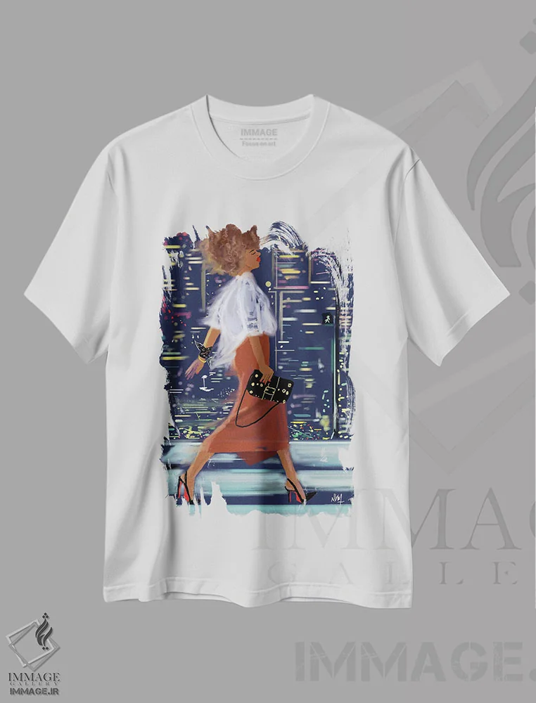 تیشرت سفید طرح دار سریع ۱، هنر آمریکایی آفریقایی تبار اثر نیکل کوبی | immage.ir