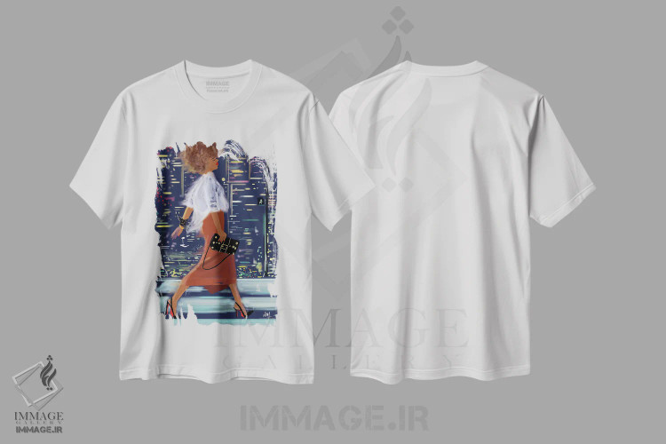 تیشرت سفید طرح دار سریع ۱، هنر آمریکایی آفریقایی تبار اثر نیکل کوبی | immage.ir