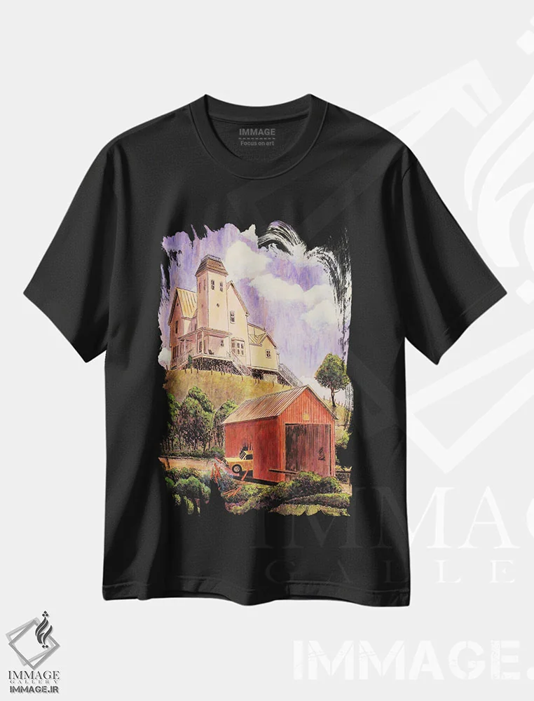 تیشرت مشکی طرح دار پل بیتل جویس، هنر فاخر معاصر اثر کیت اولشلگر | فروشگاه ایماژ