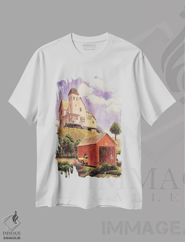 تیشرت سفید طرح دار پل بیتل جویس، هنر فاخر معاصر اثر کیت اولشلگر | immage.ir