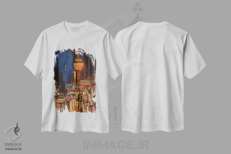 تیشرت سفید طرح دار راننده تاکسی، هنر فاخر معاصر اثر کیت اولشلگر | immage.ir