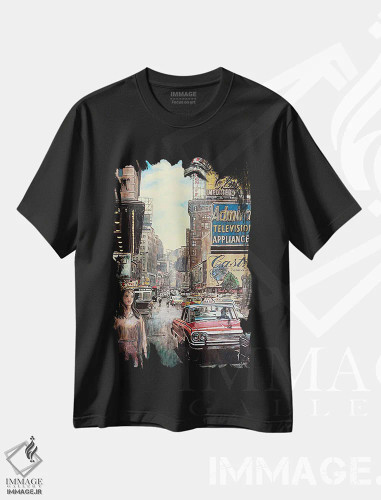 تیشرت مشکی طرح دار وسایل خانگی ادمیرال نیویورک، هنر فاخر معاصر اثر کیت اولشلگر | فروشگاه ایماژ