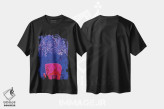 تیشرت مشکی طرح دار غول با قلب تو، آبستره اثر کولورمور | immage.ir
