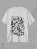 تیشرت سفید طرح دار وایکینگ ها و سلت ها، آبستره اثر کوروش نژاد | immage.ir