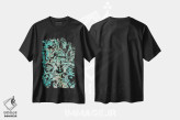 تیشرت مشکی طرح دار وایکینگ ها و سلت ها، آبستره اثر کوروش نژاد | immage.ir