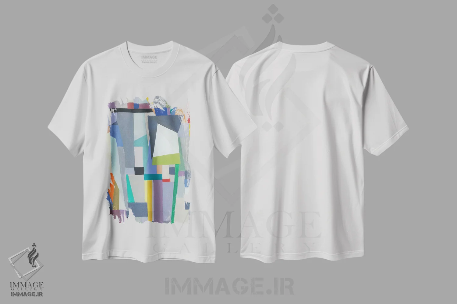 تیشرت سفید طرح دار نیویورک، آبستره اثر کیم پارکر | immage.ir