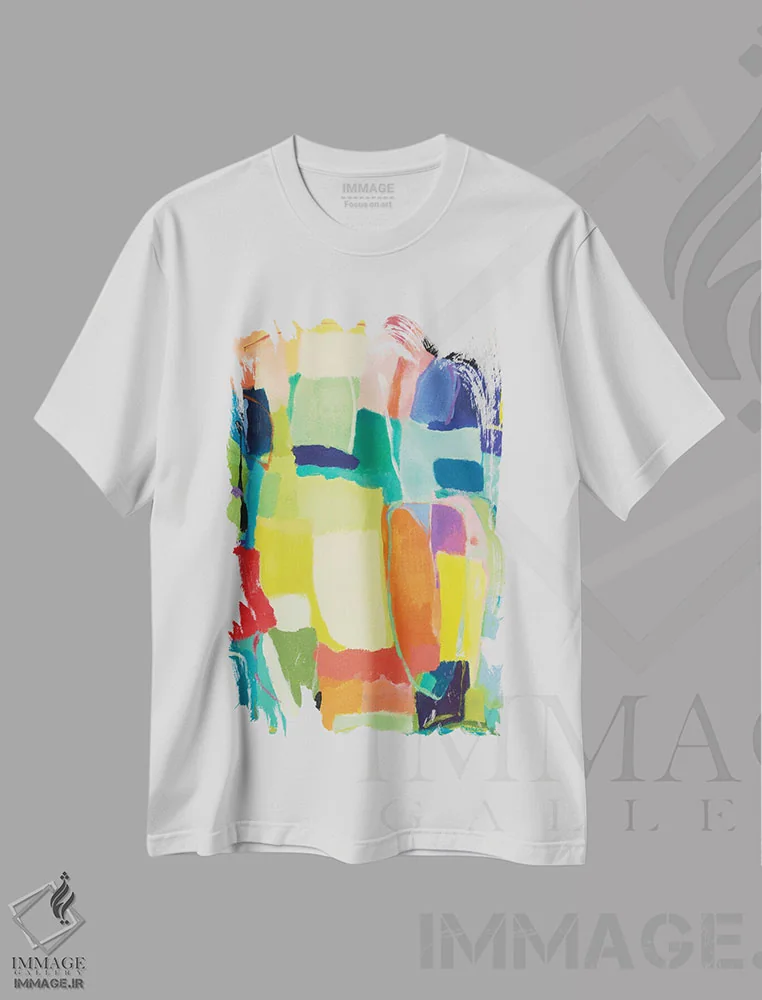 تیشرت سفید طرح دار جستار شهری ۲۴ اثر کیم پارکر | فروشگاه ایماژ