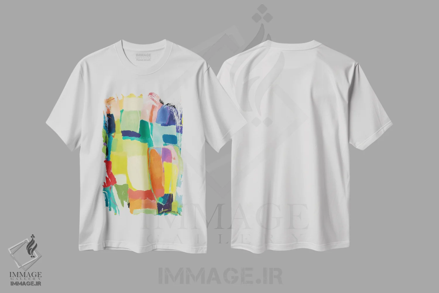 تیشرت سفید طرح دار جستار شهری ۲۴ اثر کیم پارکر | فروشگاه ایماژ