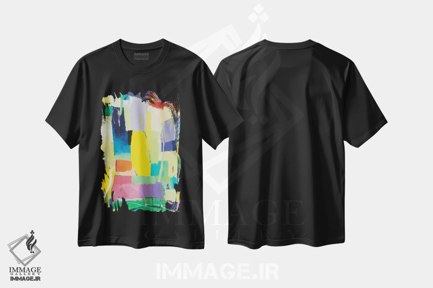 تیشرت مشکی طرح دار جستار شهری ۱۵ اثر کیم پارکر | immage.ir