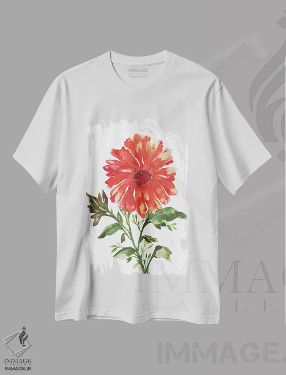 تیشرت سفید طرح دار داوودی مرداد، دکور معاصر اثر کیم پارکر | immage.ir