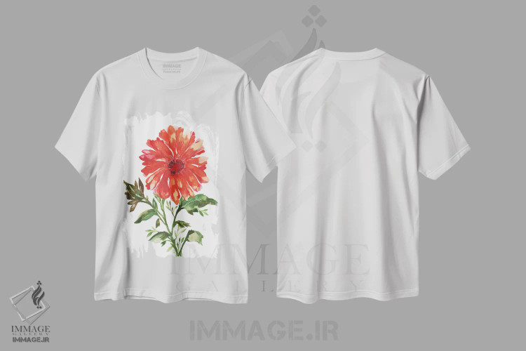 تیشرت سفید طرح دار داوودی مرداد، دکور معاصر اثر کیم پارکر | immage.ir