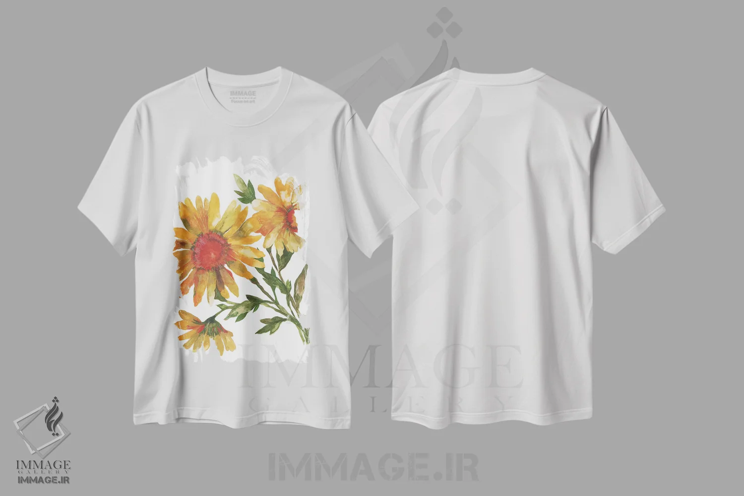 تیشرت سفید طرح دار آفتابگردان های پروانس، دکور معاصر اثر کیم پارکر | immage.ir