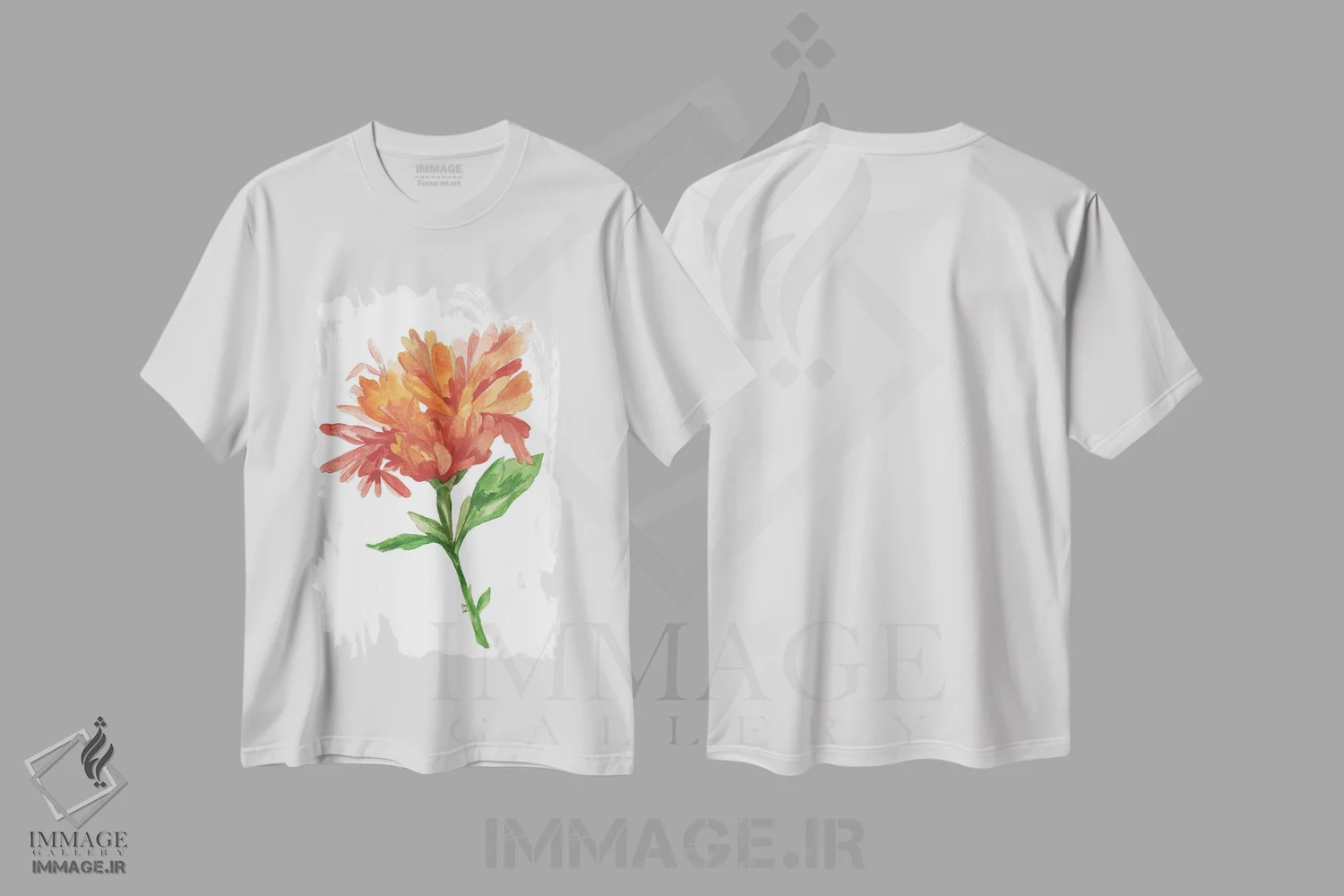 تیشرت سفید طرح دار کوکب وحشی زنگاری، دکور معاصر اثر کیم پارکر | immage.ir