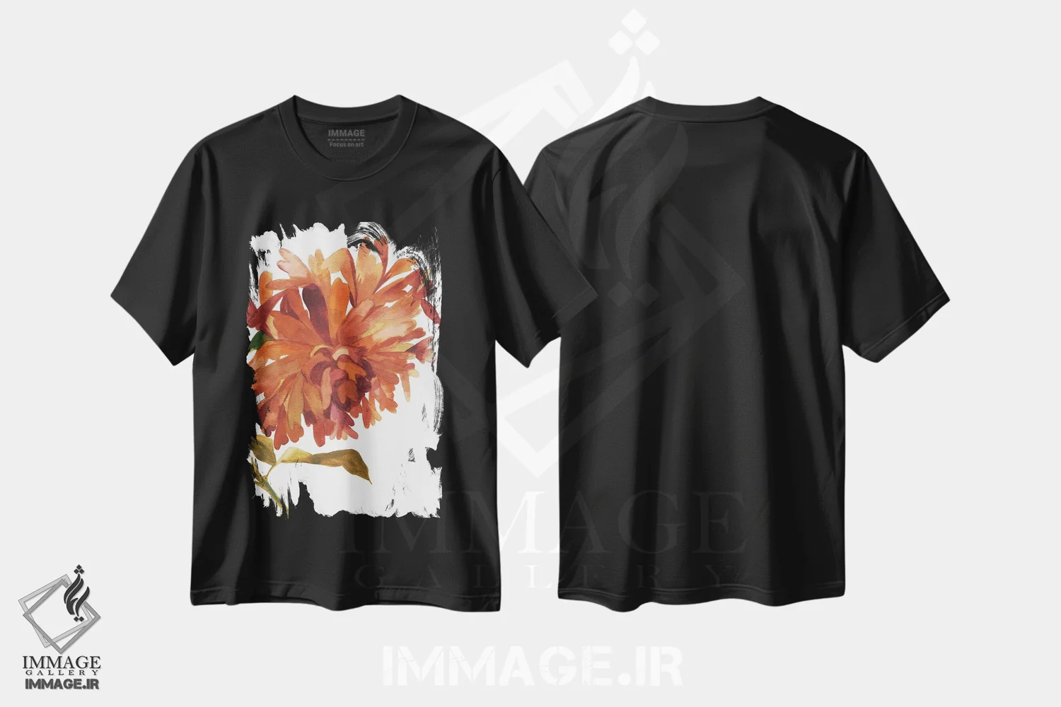 تیشرت مشکی طرح دار کوکب کهربایی وحشی، دکور معاصر اثر کیم پارکر | immage.ir