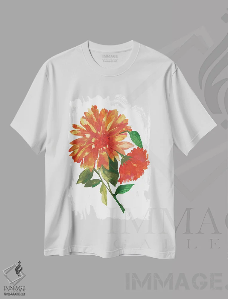 تیشرت سفید طرح دار کوکب طلایی وحشی، دکور معاصر اثر کیم پارکر | immage.ir