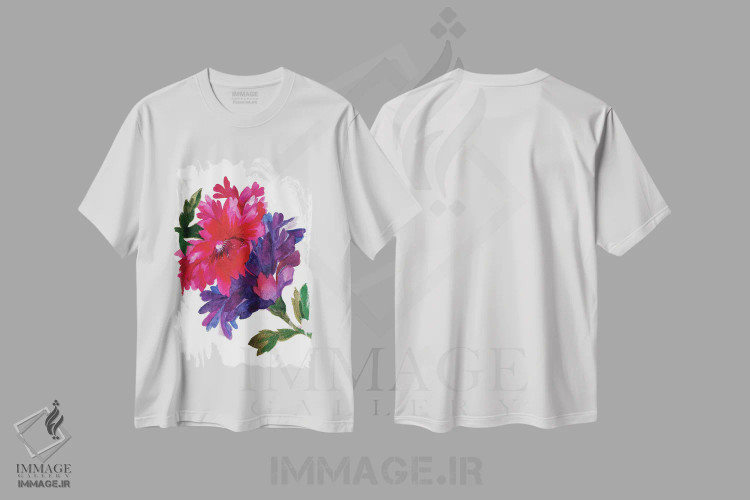 تیشرت سفید طرح دار زینیا عشق، دکور معاصر اثر کیم پارکر | فروشگاه ایماژ