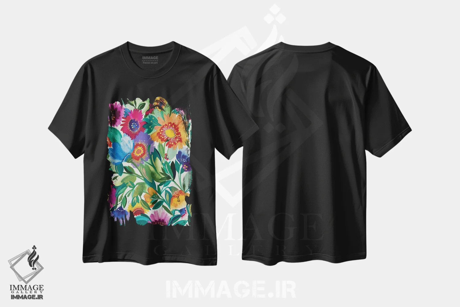 تیشرت مشکی طرح دار اوآخاکا، دکور معاصر اثر کیم پارکر | فروشگاه ایماژ