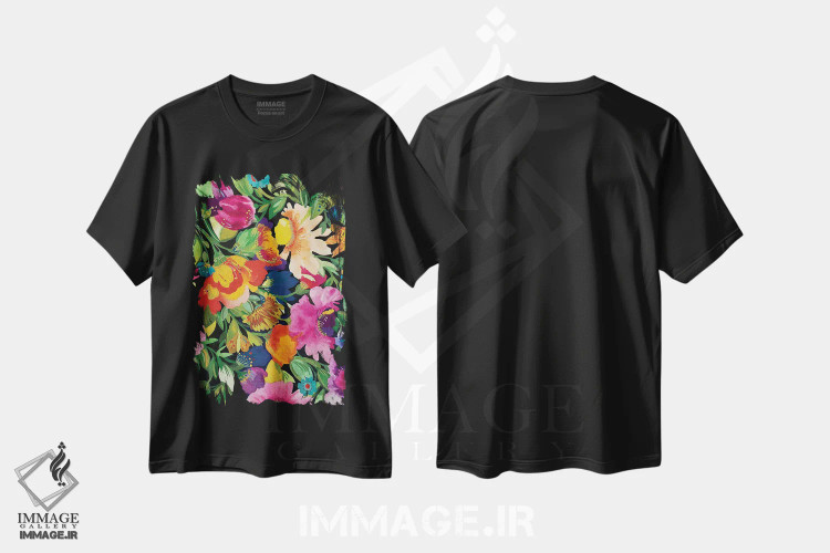 تیشرت مشکی طرح دار قطعه شبانه، دکور معاصر اثر کیم پارکر | immage.ir
