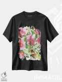 تیشرت مشکی طرح دار دسته گل ونسا، دکور معاصر اثر کیم پارکر | فروشگاه ایماژ