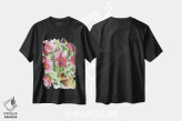 تیشرت مشکی طرح دار دسته گل ونسا، دکور معاصر اثر کیم پارکر | فروشگاه ایماژ