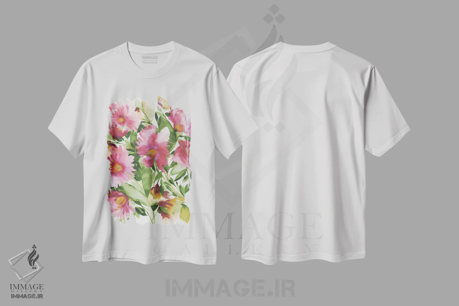 تیشرت سفید طرح دار دسته گل ونسا، دکور معاصر اثر کیم پارکر | immage.ir