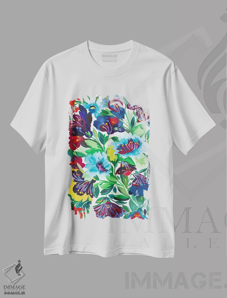 تیشرت سفید طرح دار زنده باد فریدا، دکور معاصر اثر کیم پارکر | فروشگاه ایماژ