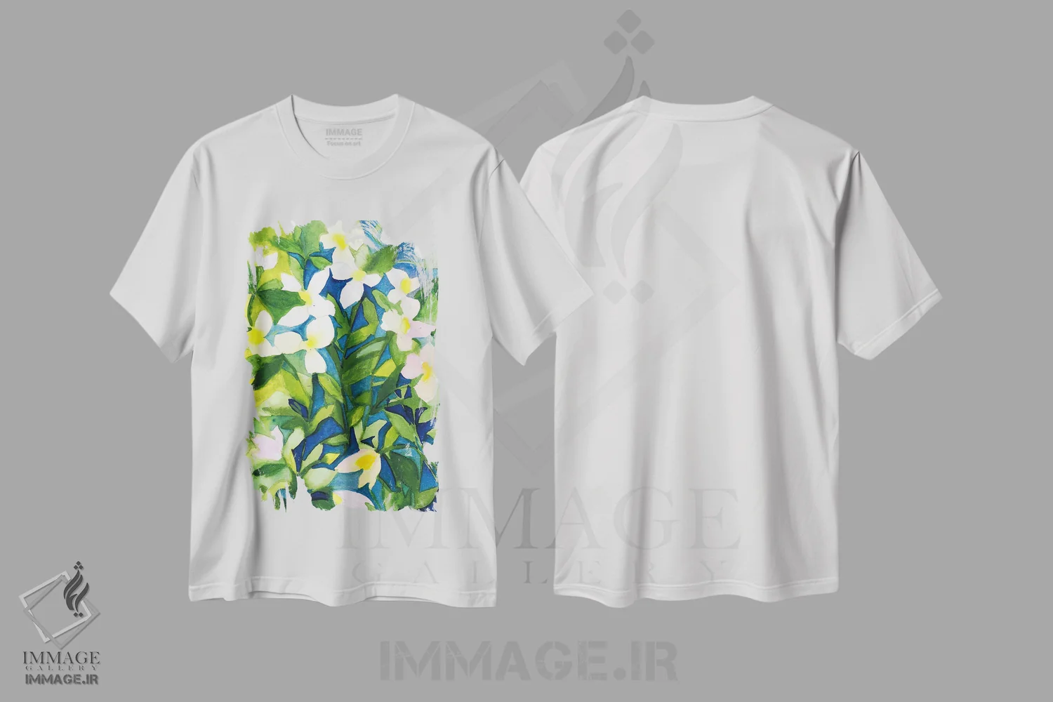 تیشرت سفید طرح دار شقایق های ژاپنی XXII، دکور آسیایی اثر کیم پارکر | immage.ir