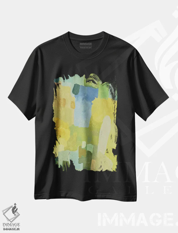 تیشرت مشکی طرح دار انعکاس های دریاچه II اثر کیم پارکر | immage.ir
