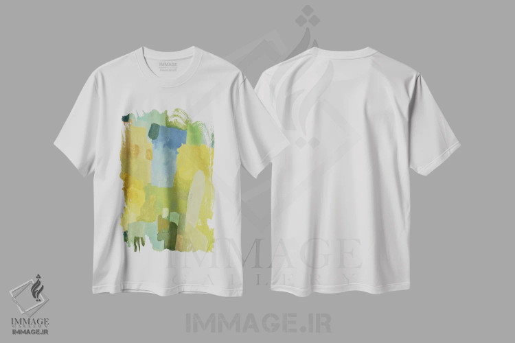 تیشرت سفید طرح دار انعکاس های دریاچه II اثر کیم پارکر | فروشگاه ایماژ