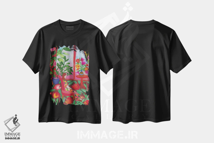 تیشرت مشکی طرح دار خیالبافی اثر کیم پارکر | immage.ir